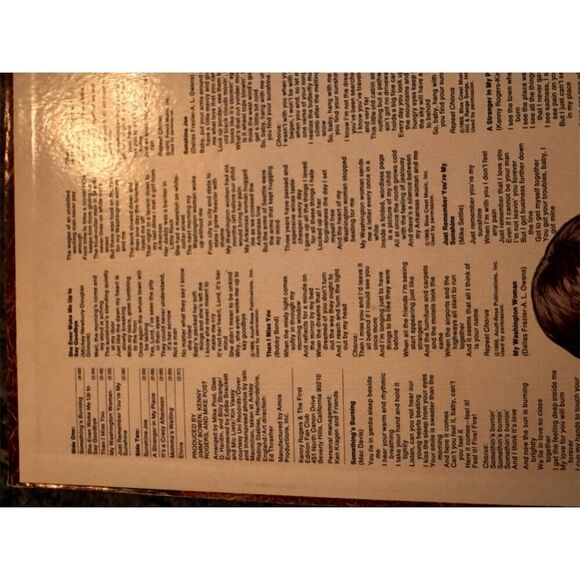 Kenny Rogers & The First Edition Something's Burning 1970 Vinyl VG+ record album - Picture 9 of 11